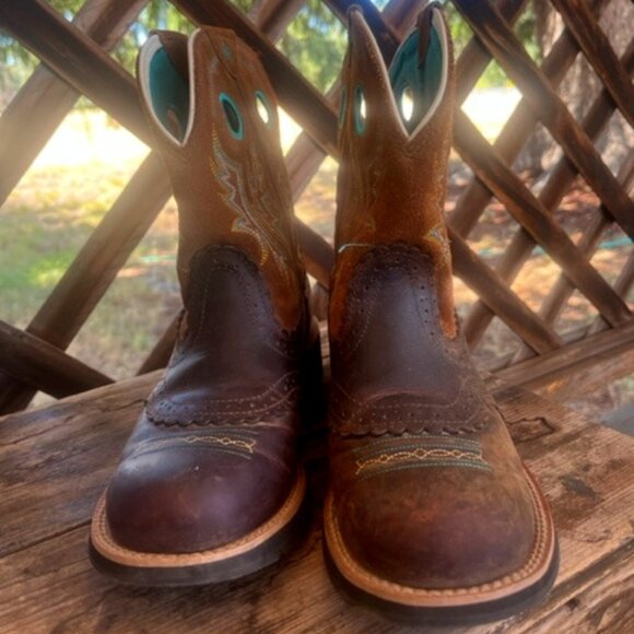 Ariat Women’s Brown Leather Western Cowboy Boots - Picture 1 of 4